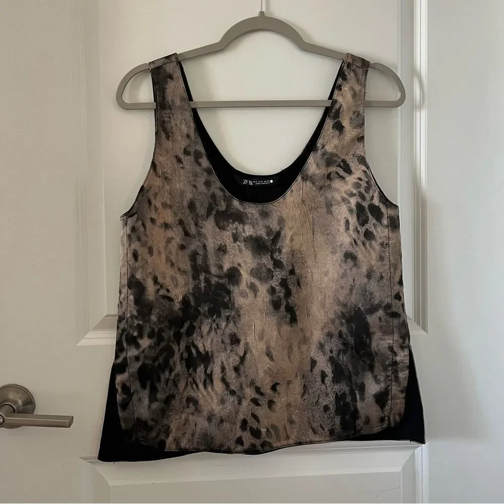 NWT Zara Wrinkle Look Printed Set- Small